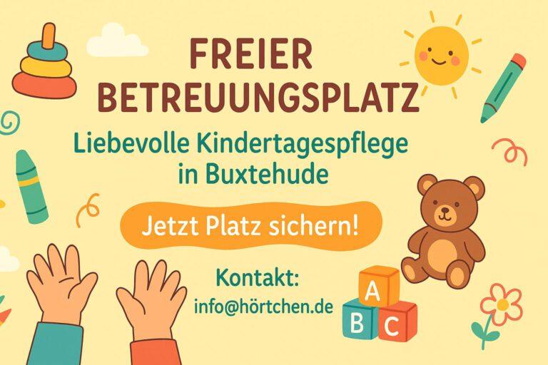 Mehr über den Artikel erfahren Ich habe einen Betreuungsplatz frei!